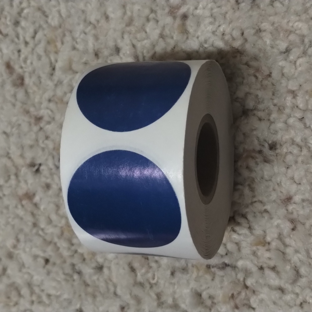 Navy Circle Stickers
